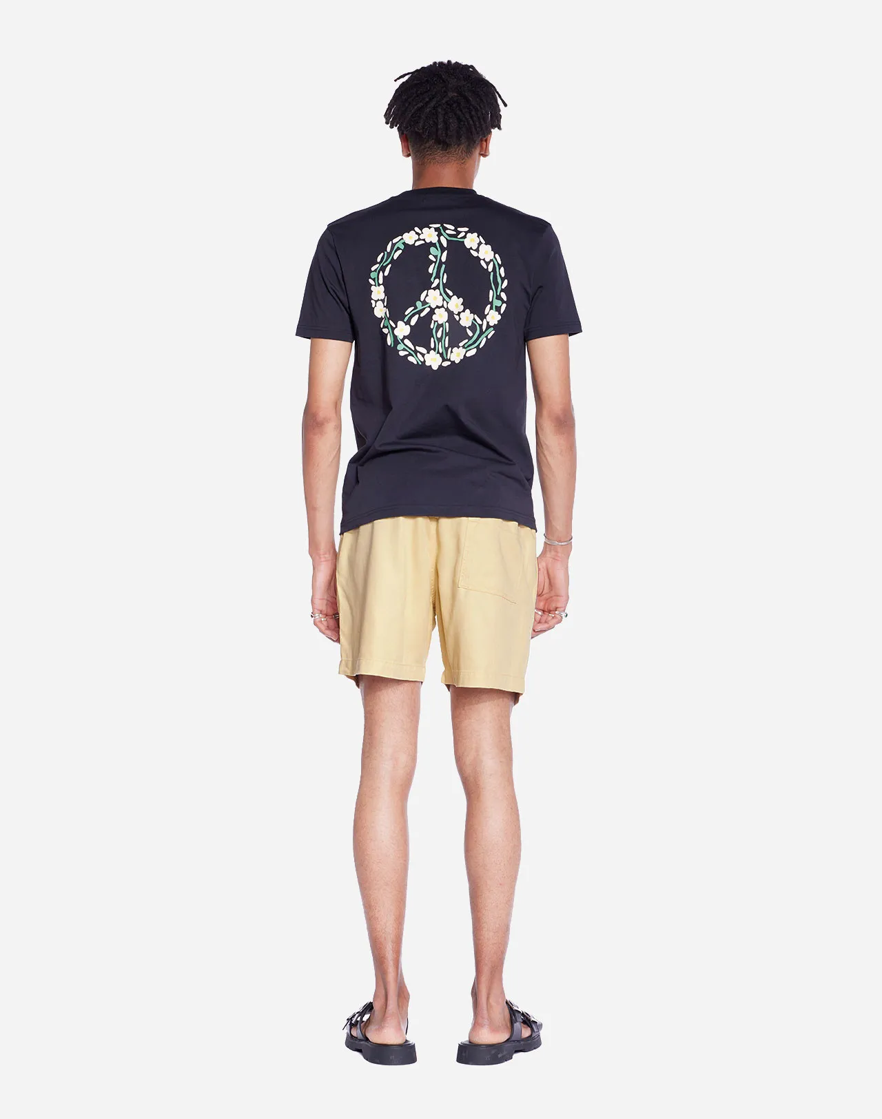 T-shirt Peace noir Taille XS Couleurs Noir Carbone